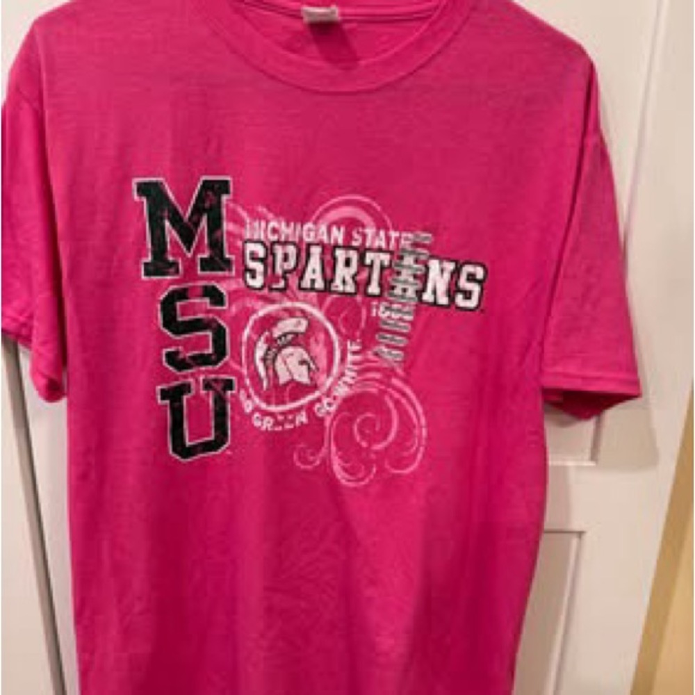 Fruit of the Loom Pink MSU Spartans T-Shirt